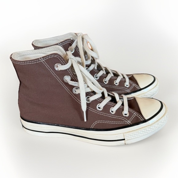 Converse Chuck Taylor All Star High Top Brown Canvas Sneakers Womens 6.5 - Picture 3 of 7